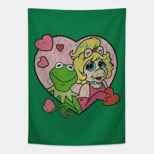 Distressed kermit and miss piggy Tapestry