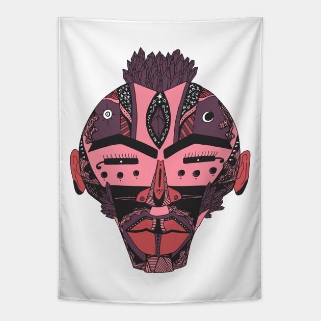 Ambrose African Mask 4 Tapestry by kenallouis