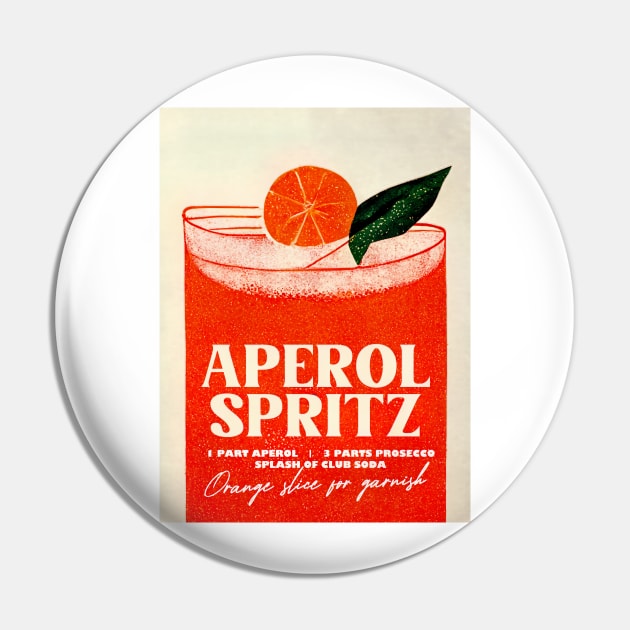 Retro Aperol Spritz Poster Big Big Glass Homebar, Kitchen Bar Prints, Vintage Drinks, Recipe, Wall Art Pin by BetterManufaktur