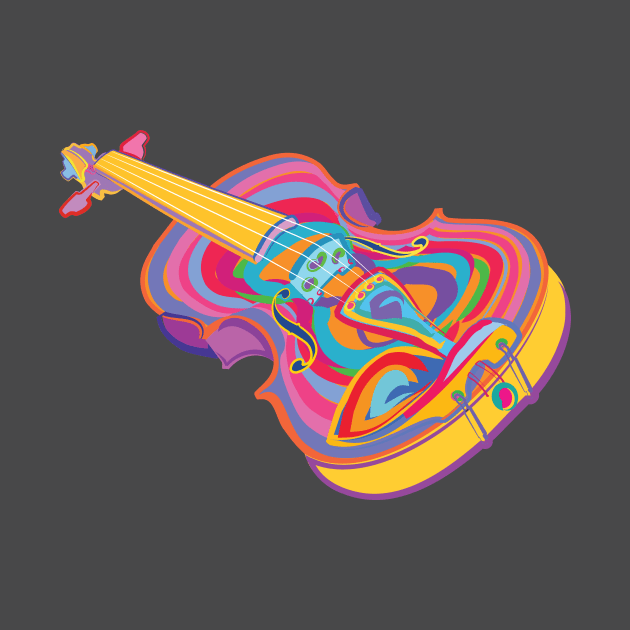 Colorful Violin by evisionarts