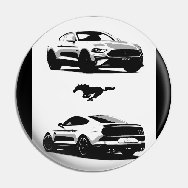 Ford Mustang (pop art) Pin by d1a2n3i4l5