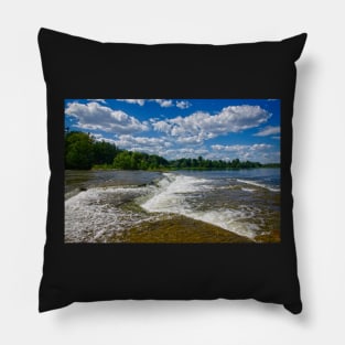 The Mississippi River on a sunny day Pillow