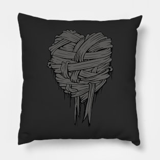 Bandage Heart (gray) Pillow