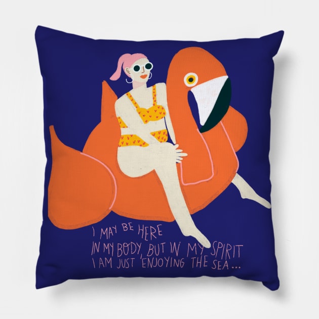 Dreaming about summer Pillow by barbsiegraphy