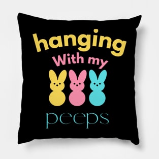 Hanging With My Peeps Easter Chicks Pillow