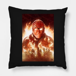 Jason In Flames Pillow