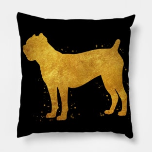 Cane corso dog golden art Pillow