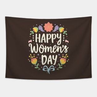 Happy Women's Day, International Women's Day T- shirt. Tapestry