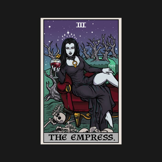 The Empress Tarot Card Terror Tarot Edition Halloween Vampire by TheGhoulishGarb