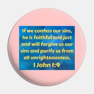 Bible Verse 1 John 1:9 Pin