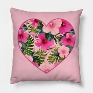 Vintage Flamingo Vacation Pillow