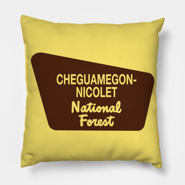 Chequamegon-Nicolet National Forest Pillow by nylebuss