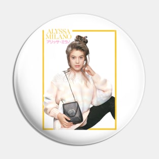 Alyssa Milano / 80s Styled Aesthetic Retro Design Pin