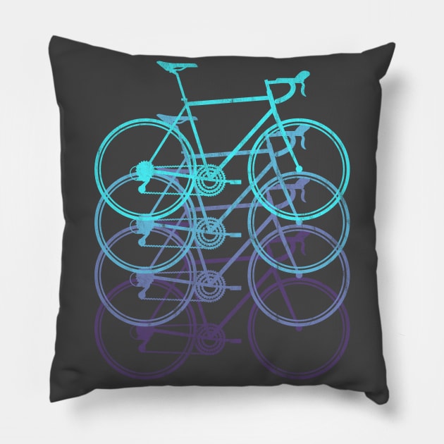 road bike race bike cycling bicycle biker cyclist gift Pillow by TheOutdoorPeople
