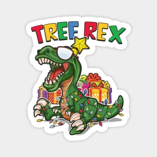 Dinosaur Christmas Tree Rex Magnet