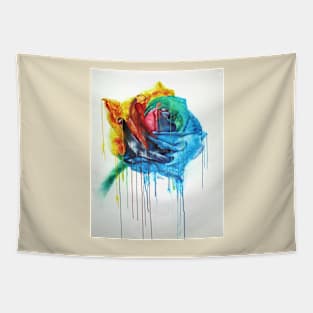 Rainbow Rose Tapestry