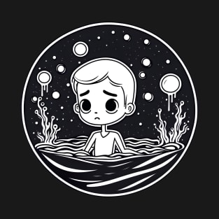 Creepy pasta kid in the Ramen Stars T-Shirt