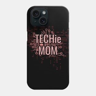 TECHie MOM Cyber Pink circuit Phone Case