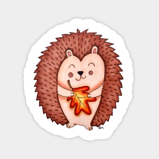 Cute Fall Hedgehog Magnet