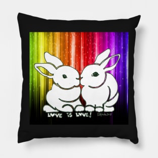 Love is Love Rabbits Pillow