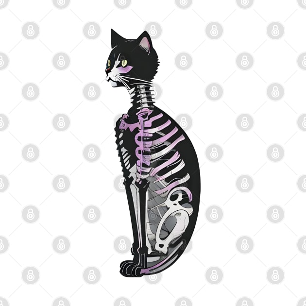 Skeleton Cat by ColorCanvas