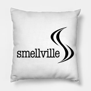 Smellville Logo Black Pillow