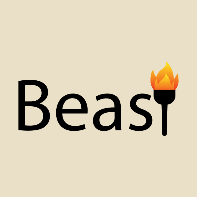 Beast artistic typography design by DinaShalash