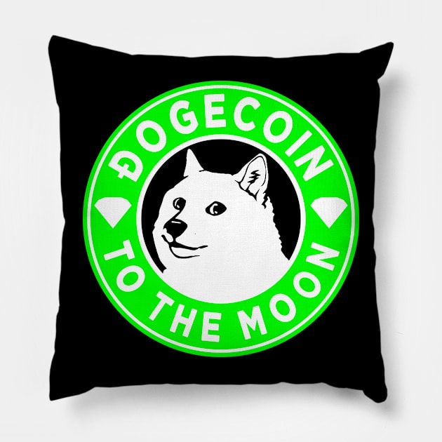 Dogecoin Doge Bucks Pillow by DogeArmy