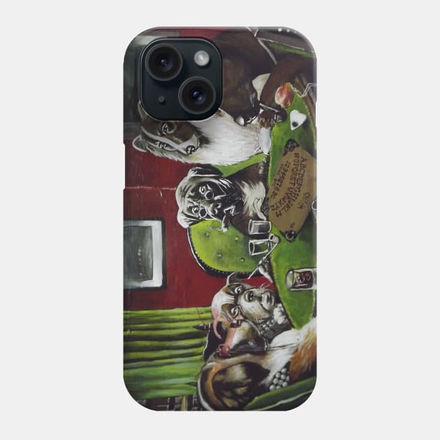 Dogs Playing Poltergeist Phone Case by RachelSVParry