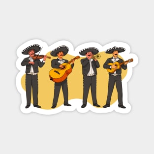 Mexican Mariachi Band Illustration Magnet