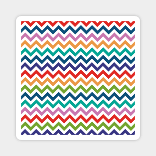 Zigzag Colorful Lines Design Magnet