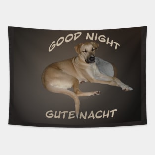 Good night- Gute Nacht German Puppy Tapestry