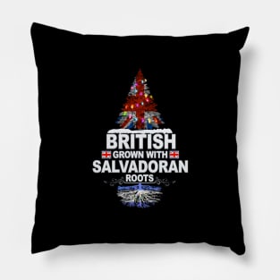 British Grown With Salvadoran Roots - Gift for Salvadoran With Roots From El Salvador Pillow