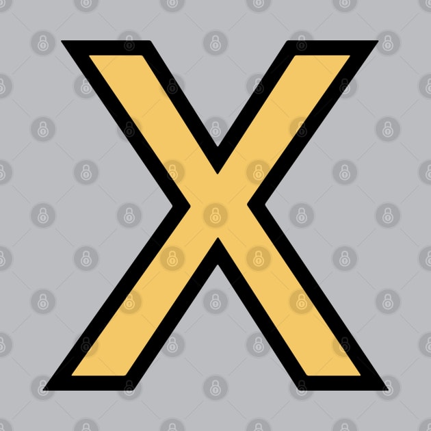 Funky Yellow Letter X by Thespot