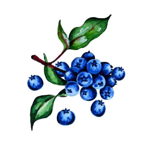 painting blueberries by ativka