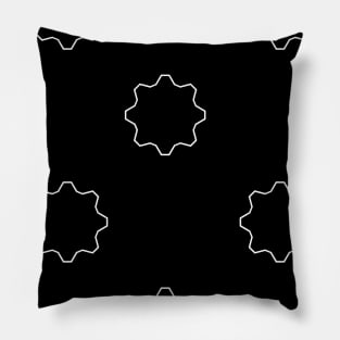 Background illustration black gear, mechanics, steampunk, decorative design pattern Pillow