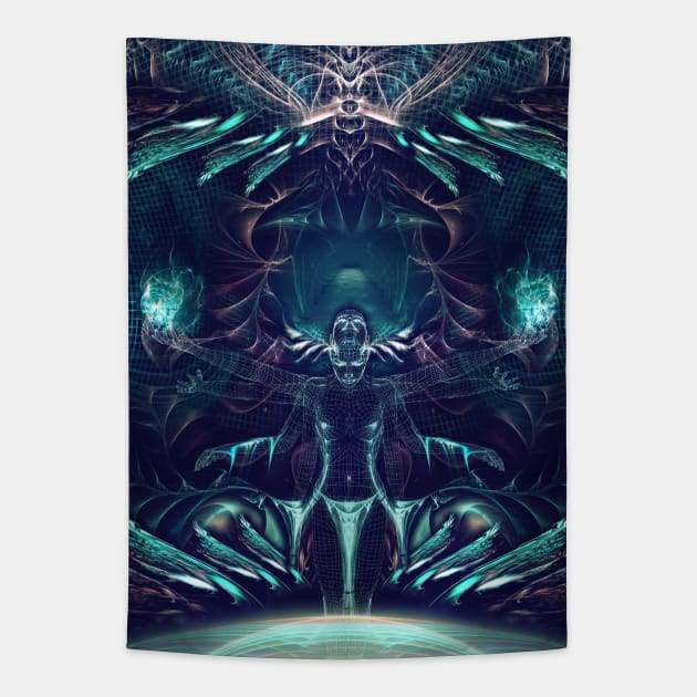 Antithetical - Visionary Art - Fractal Painting - Manafold Art Tapestry by Manafold