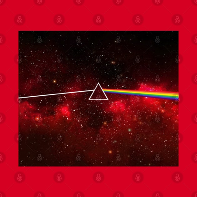 Pink Floyd Dark Side of the Moon Space Red by Irla