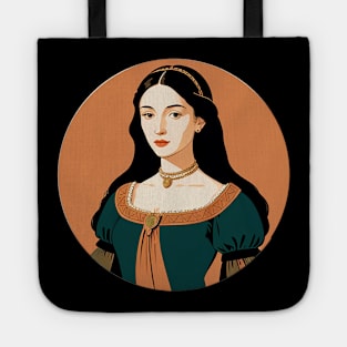 Beautiful Renaissance Woman in a Green Dress Tote