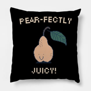 Pear-fectly Juicy! 8-Bit Pixel Art Pear Pillow