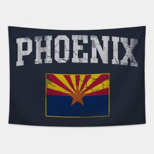 Vintage Phoenix Arizona Flag Arizonian Home Love Tapestry