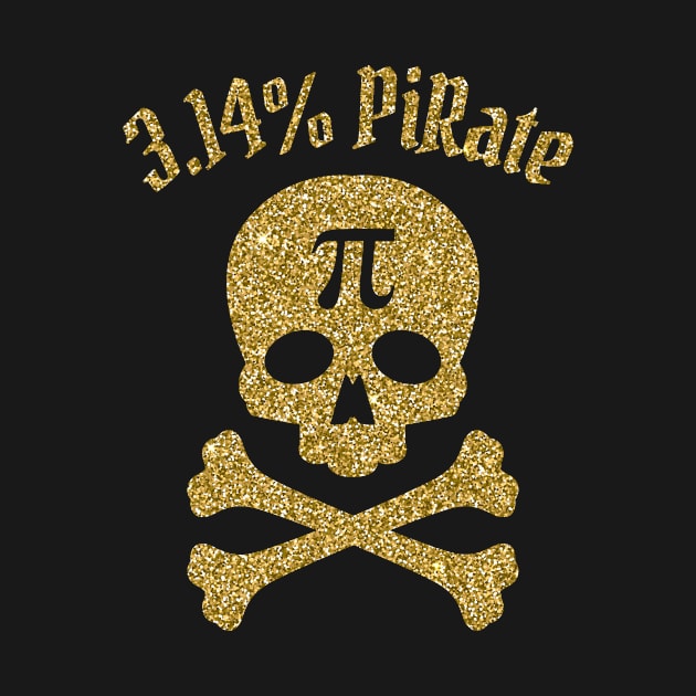 Pi Day, Pi Number, Cute Golden Jolly Roger, Pi Day Gift by The Dream Team