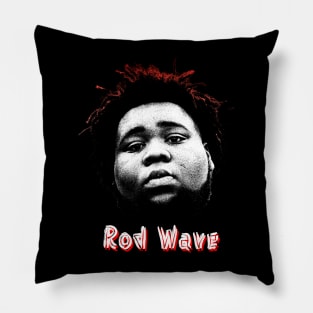 Rod Wave Red Portraid Pillow