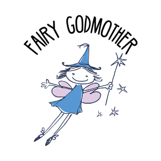 Fairy Godmother with cute hand drawn fairy illustration T-Shirt