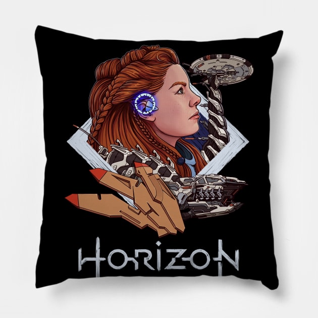 Horizon Pillow by xartt