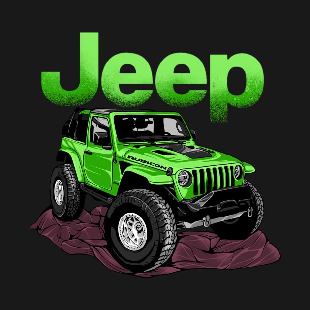 Rubicon jeep green by stonehouse art