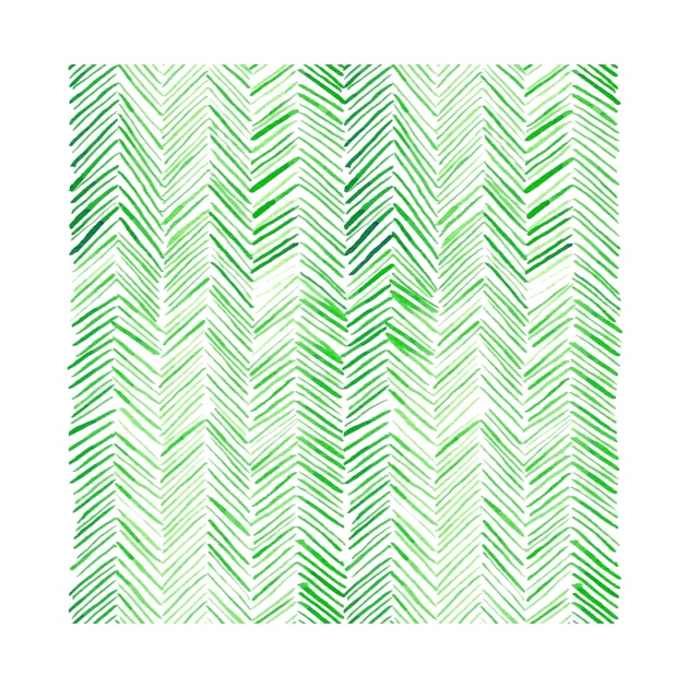 Watercolor Herringbone Pattern - Lime Green by monitdesign