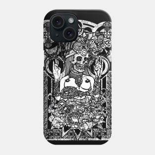 Serpent Mother Skeleton Sorceress power of the Kundalinii Phone Case