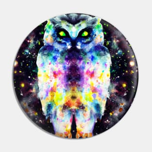 Watercolor owl Pin