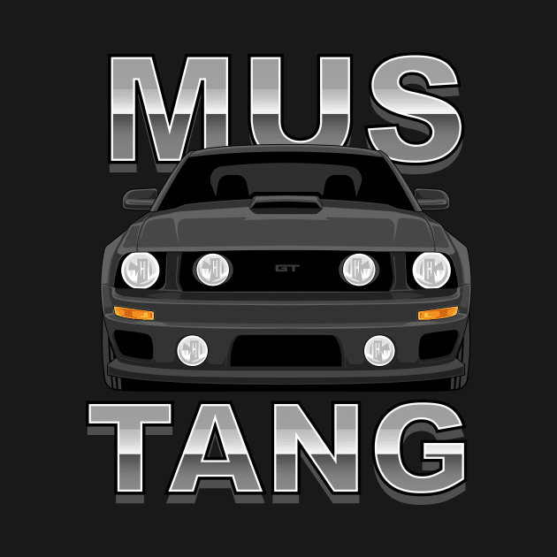 Black Mus Tang American Muscle Vehicle 2009 GT by yourcar.art